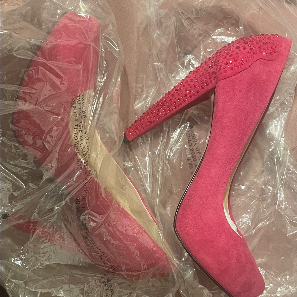 Nine West Pink Embellished Heels